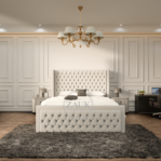Brixton Upholstery Wing Back Bed