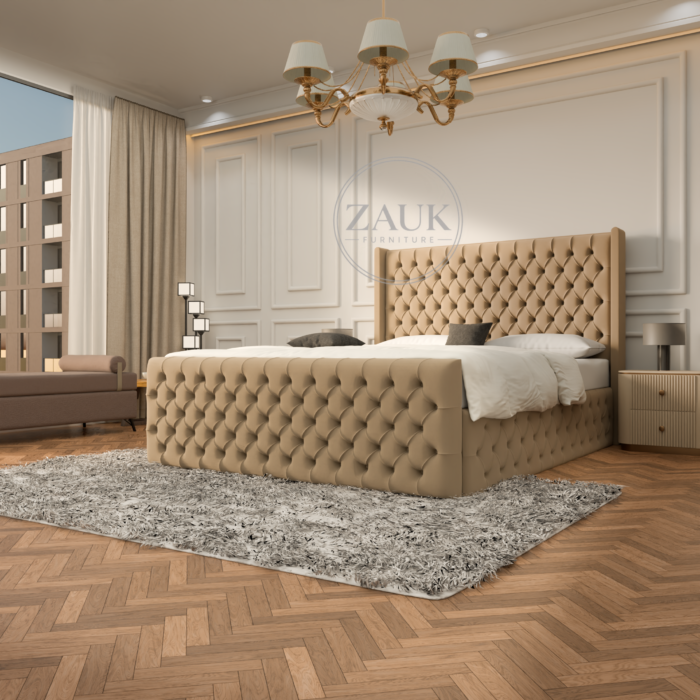 Chesterfield Wingback Bed - Image 2