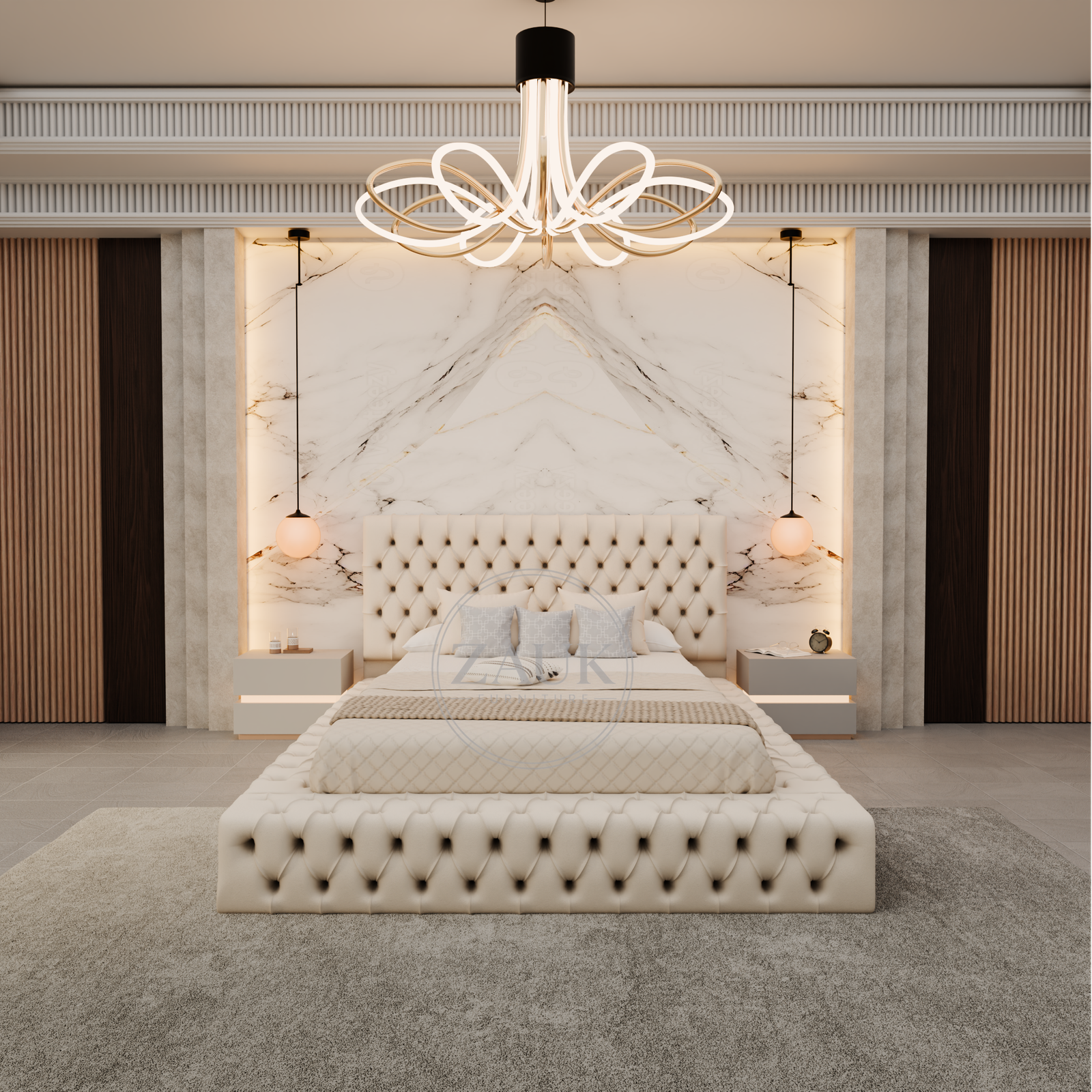 Knightsbridge Button Bed Knightsbridge Button Bed - Image 1