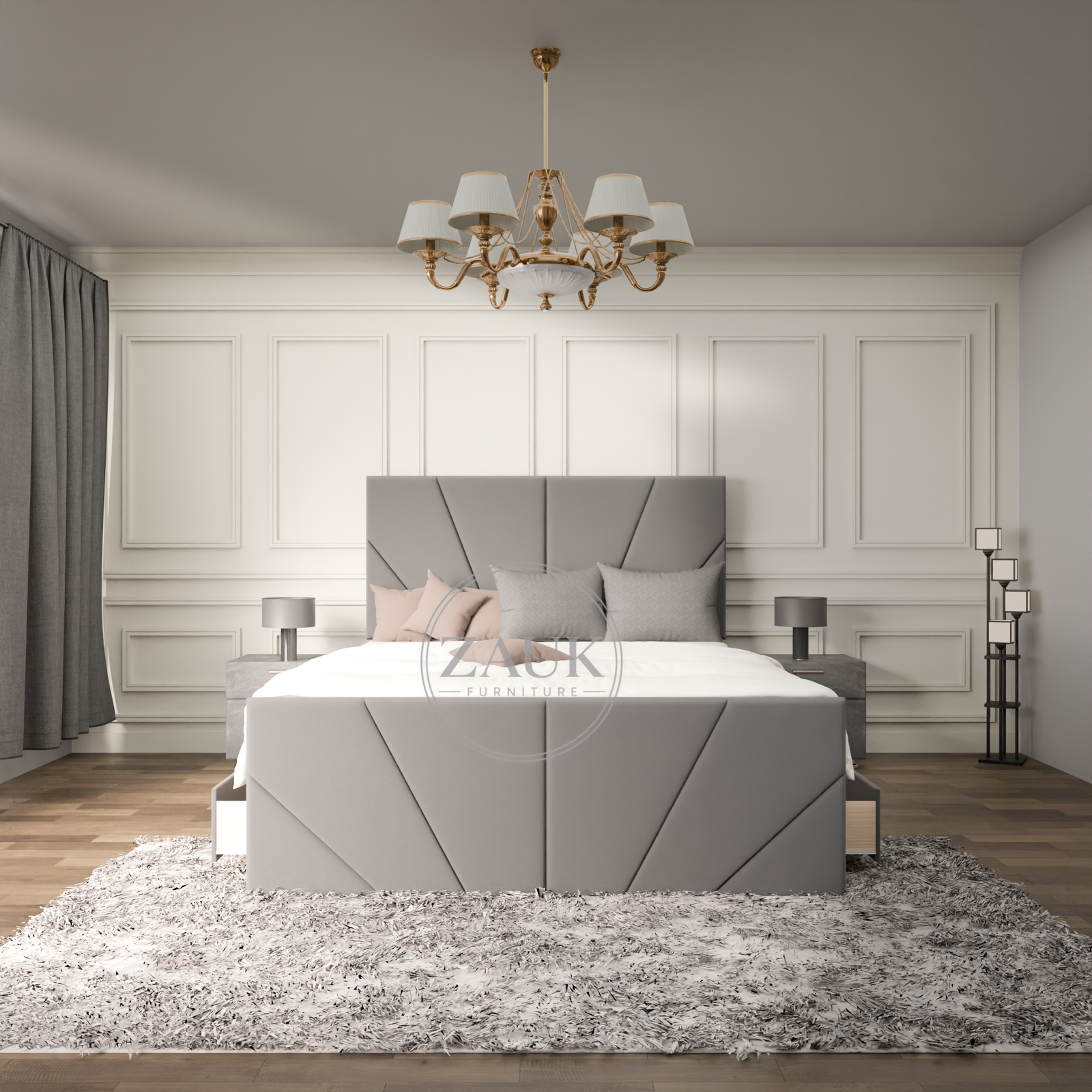 Sunrise 24” high headboard divan bed 2 Sunrise 24” High Headboard Divan Bed - Image 1