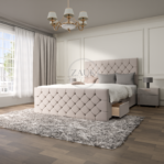Deep Upholstery High Headboard Divan Bed - Image 3