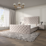 Deep Upholstery High Headboard Divan Bed - Image 2